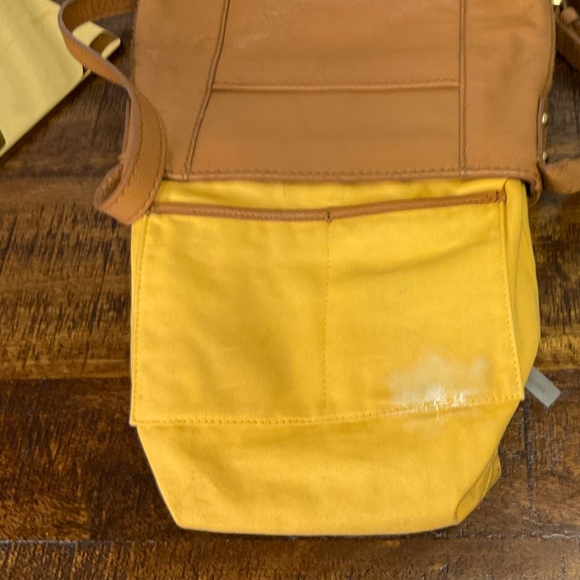 Genuine vintage ISABELLA FIORE tan leather crossbody shoulder bag tassel - Picture 7 of 12